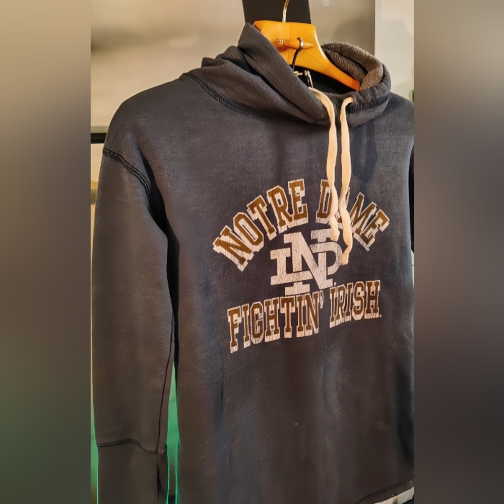 Notre Dame Fightin' Irish Navy Cowlneck Sweatshirt